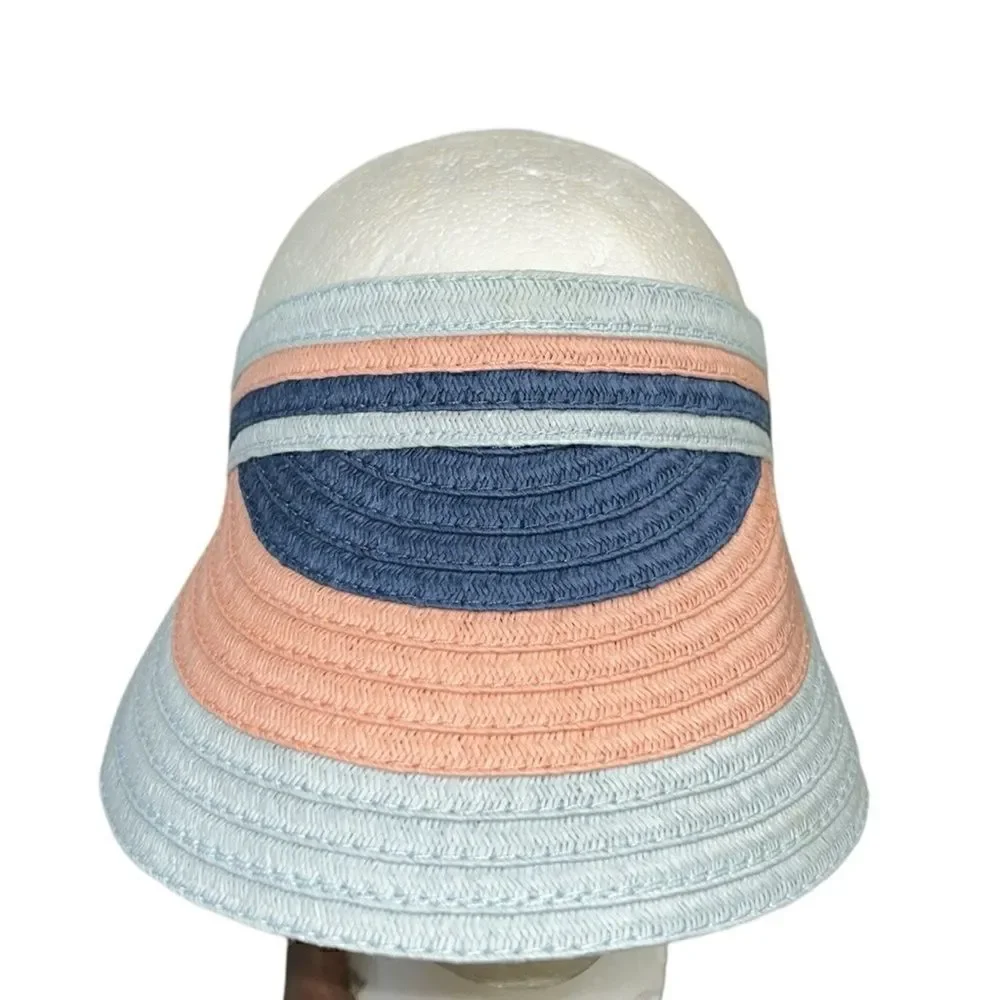 Gymboree Blue Stripe Visor Girls Hat(Size XS/S)
